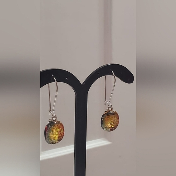 Large Double Size Crystal Silver Drop Hook Earrings.🌴 - Picture 1 of 5